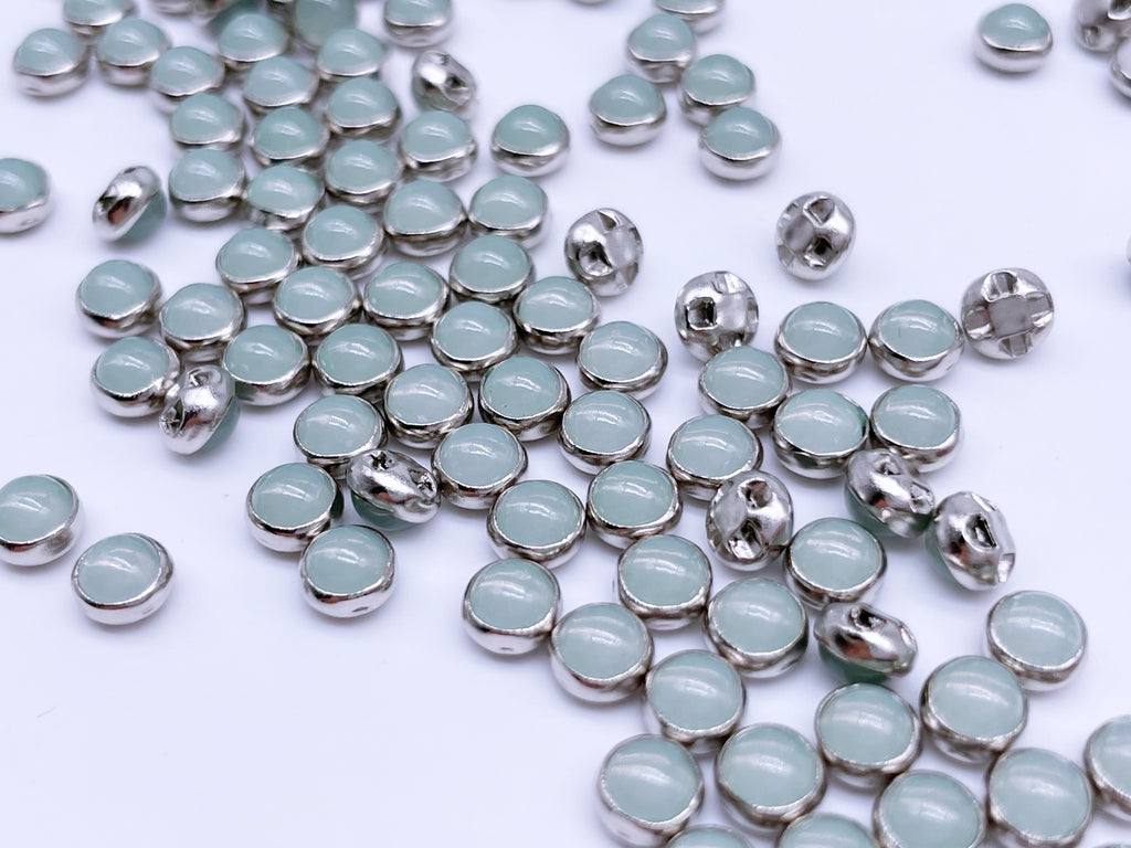 B086 White Silver Color Base Pearl Button Tiny Buttons Doll Sewing Not – i  Sew For Doll