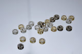 B226 Silver/Gold/Bronze Based Round 9mm Buckle With Crystal Mini Buckles Sewing Craft Doll Clothes Making Sewing Supply