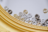 B226 Silver/Gold/Bronze Based Round 9mm Buckle With Crystal Mini Buckles Sewing Craft Doll Clothes Making Sewing Supply