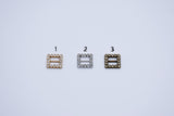 B227 Silver/Gold/Bronze Based Square 9mm Buckle With Crystal Mini Buckles Sewing Craft Doll Clothes Making Sewing Supply