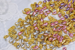 B287 Sew On Water drop Style 10×6.5mm  Rhinestones Micro Mini Doll Clothes Doll Sewing Craft Supply