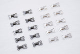 B288 Silver/Dark Gun Color 2 Hole Sew On Metal Mini Hooks Sewing Craft Coat Doll Clothes Making Sewing Supply