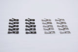 B288 Silver/Dark Gun Color 2 Hole Sew On Metal Mini Hooks Sewing Craft Coat Doll Clothes Making Sewing Supply