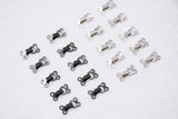 B288 Silver/Dark Gun Color 2 Hole Sew On Metal Mini Hooks Sewing Craft Coat Doll Clothes Making Sewing Supply