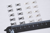 B288 Silver/Dark Gun Color 2 Hole Sew On Metal Mini Hooks Sewing Craft Coat Doll Clothes Making Sewing Supply