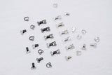 B288 Silver/Dark Gun Color 2 Hole Sew On Metal Mini Hooks Sewing Craft Coat Doll Clothes Making Sewing Supply