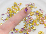 B289 Sew On Marquise-Shape 10×5mm Rhinestones Micro Mini Doll Clothes Doll Sewing Craft Supply