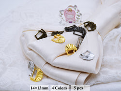 B297 Shell Style 14×13mm Buckle With Pins Buckles Sewing Craft Doll Clothes Making Sewing Supply