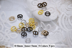 B299 Polygon Shape Gold/Silver/Bronze 8×8mm Buckles Sewing Craft Doll Clothes Making Sewing Supply