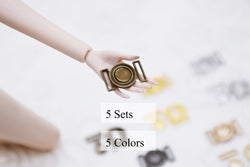 B307 Metal Color  9×14mm Round Style Decorative Hook Buckle Mini Buckles Sewing Craft Doll Clothes Making Sewing Supply