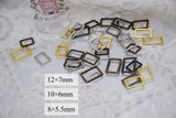 B315 Rectangle Metal 12×7/10×6/8×5.5mm Tiny Buckles Connector Doll Sewing Doll Craft Supply Doll Clothes Making