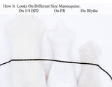 B317 Faux Black 2mm Diamond Tennis Chain Doll Clothes Sewing Craft Supply For 12" Fashion Doll Blythe  BJD