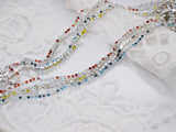 B318 Multi Color Blue/Red/AB/Yellow 2mm 2.5mm Faux Diamond Tennis Chain Doll Clothes Sewing Craft Supply For 12" Fashion Doll Blythe  BJD