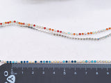 B318 Multi Color Blue/Red/AB/Yellow 2mm 2.5mm Faux Diamond Tennis Chain Doll Clothes Sewing Craft Supply For 12" Fashion Doll Blythe  BJD