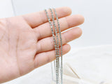 B319 Transparent 2mm/2.4mm/2.5mm Faux Diamond Tennis Chain Doll Clothes Sewing Craft Supply For 12" Fashion Doll Blythe  BJD