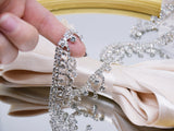 B321 Rhinestone Crystal Silver Plated Chain Doll Clothes Sewing Craft Supply For 12" Fashion Doll Blythe  BJD