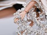 B321 Rhinestone Crystal Silver Plated Chain Doll Clothes Sewing Craft Supply For 12" Fashion Doll Blythe  BJD