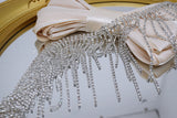 B325 5/7/9/12CM Long Rhinestone Crystal Silver Plated Chain Doll Clothes Sewing Craft Supply For 12" Fashion Doll Blythe  BJD