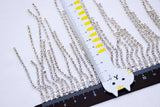 B325 5/7/9/12CM Long Rhinestone Crystal Silver Plated Chain Doll Clothes Sewing Craft Supply For 12" Fashion Doll Blythe  BJD