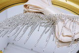 B325 5/7/9/12CM Long Rhinestone Crystal Silver Plated Chain Doll Clothes Sewing Craft Supply For 12" Fashion Doll Blythe  BJD