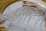 B325 5/7/9/12CM Long Rhinestone Crystal Silver Plated Chain Doll Clothes Sewing Craft Supply For 12" Fashion Doll Blythe  BJD