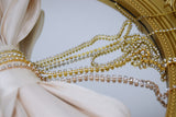 B329 Slim 1.7/2/2.3/2.5mm Rhinestone Crystal Tennis Gold Plated Chain Doll Clothes Sewing Craft Supply For 12" Fashion Doll Blythe  BJD