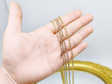 B329 Slim 1.7/2/2.3/2.5mm Rhinestone Crystal Tennis Gold Plated Chain Doll Clothes Sewing Craft Supply For 12" Fashion Doll Blythe  BJD