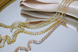 B329 Slim 1.7/2/2.3/2.5mm Rhinestone Crystal Tennis Gold Plated Chain Doll Clothes Sewing Craft Supply For 12" Fashion Doll Blythe  BJD