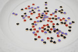 B336 Black/White/Red/Pink/Blue/Yellow/Purple Coat Paint 7×8mm Tiny Heart Charm For Doll Jewelry Clothes Doll Sewing Craft