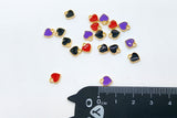 B336 Black/White/Red/Pink/Blue/Yellow/Purple Coat Paint 7×8mm Tiny Heart Charm For Doll Jewelry Clothes Doll Sewing Craft