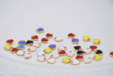 B336 Black/White/Red/Pink/Blue/Yellow/Purple Coat Paint 7×8mm Tiny Heart Charm For Doll Jewelry Clothes Doll Sewing Craft