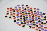 B336 Black/White/Red/Pink/Blue/Yellow/Purple Coat Paint 7×8mm Tiny Heart Charm For Doll Jewelry Clothes Doll Sewing Craft