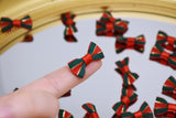 W036 Tiny 28×15mm Christmas Style Ribbon Bow Tie Decor Sewing Craft Doll Clothes Making Sewing Supply Accessories