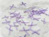 W037 Ribbed Ribbon Purple Handmade Bow Tie Decor Sewing Craft Doll Clothes Making Sewing Supply Accessories