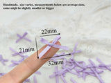 W037 Ribbed Ribbon Purple Handmade Bow Tie Decor Sewing Craft Doll Clothes Making Sewing Supply Accessories