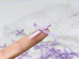 W037 Ribbed Ribbon Purple Handmade Bow Tie Decor Sewing Craft Doll Clothes Making Sewing Supply Accessories