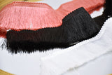 R025 Coral Red/Black/White 4CM long Chainette Fringe Trim Doll Sewing Craft Doll Clothes Making Sewing Supply