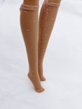 C008B Patterned Handmade Over The Calf  Mesh Fabric Doll Socks For Fashion Royalty Nu Face Dolls