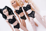 C010 Handmade Mesh Lace Fabric Doll Lingerie Underwear Set Doll Clothes For Barbie Poppy Parker Fashion Royalty