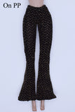 C013C Metallic Glimmer Handmade Flared Pants For 12" Fashion Dolls Like Poppy Parker Fashion Royalty NF Doll