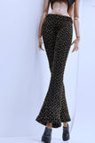 C013C Metallic Glimmer Handmade Flared Pants For 12" Fashion Dolls Like Poppy Parker Fashion Royalty NF Doll