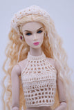 C029 Handmade Crochet Head Scarf Doll Accessories For 12" Fashion Dolls Like Fashion Royalty Poppy Parker