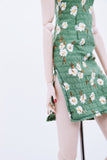 C035 Handmade Green Floral Cotton Doll Cheongsam Qipao Chinese Dress Clothes  For 12" Fashion Dolls Like Poppy Parker Fashion Royalty NF