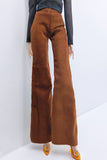 C042 Handmade Corduroy Flared Pants  Doll Clothes Doll Short For 12" Fashion Dolls Poppy Parker