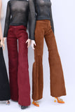 C042 Handmade Corduroy Flared Pants  Doll Clothes Doll Short For 12" Fashion Dolls Poppy Parker