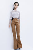 C042A Slim Fit Handmade Corduroy Flared Pants  Doll Clothes Doll Short For 12" Fashion Dolls Poppy Parker