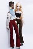 C042A Slim Fit Handmade Corduroy Flared Pants  Doll Clothes Doll Short For 12" Fashion Dolls Poppy Parker