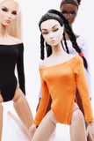 C046 Handmade Long Sleeve Doll Slim Fit Bodysuits For 12" Dolls Like Fashion Royalty Nu face Poppy Parker