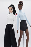 C047 Handmade Turtle Neck Long Sleeve Doll T-shirt For 12" Dolls Like Fashion Royalty Nu face Poppy Parker