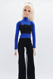 C047 Handmade Turtle Neck Long Sleeve Doll T-shirt For 12" Dolls Like Fashion Royalty Nu face Poppy Parker